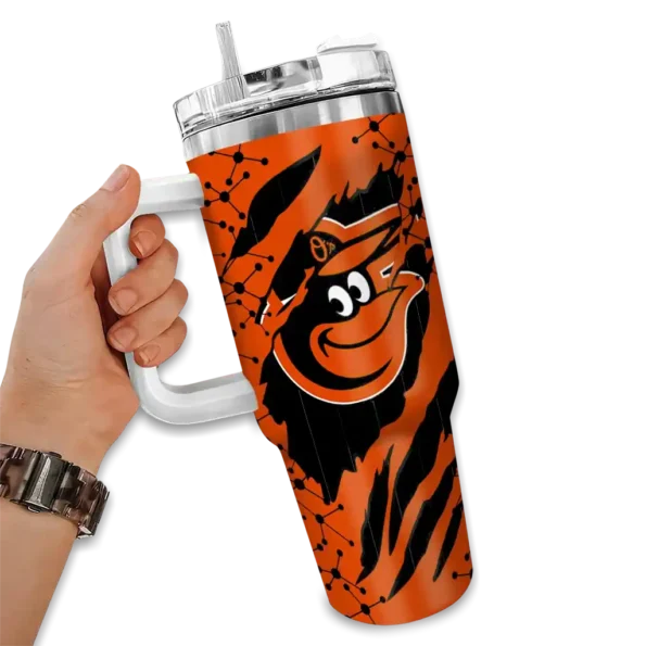 custom baltimore orioles claw cut orange black curved tumbler fashion forward 1 1.webp