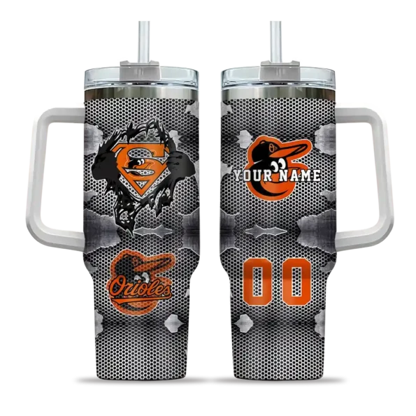custom baltimore orioles superman shield orange gray curved tumbler best selling 1 1.webp