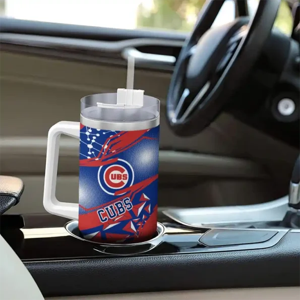 custom chicago cubs abstract paths blue curved tumbler trendy 1 1.webp