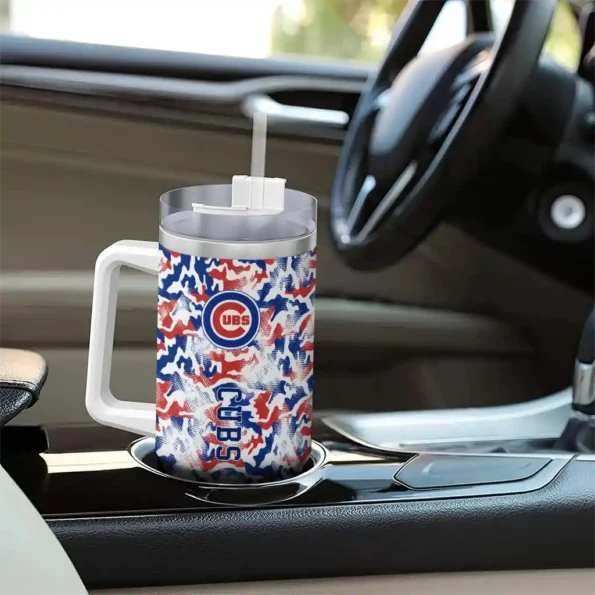 custom chicago cubs camo mashup blue white curved tumbler trendy 1 1.webp