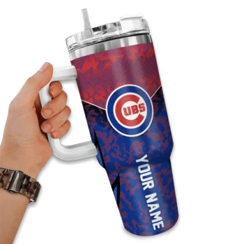 custom chicago cubs chevron stripe blue curved tumbler fashion forward 1 1.webp