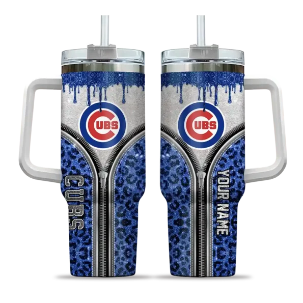 custom chicago cubs leopard zipper blue curved tumbler best selling 1 1.webp