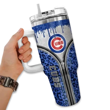 custom chicago cubs leopard zipper blue curved tumbler fashion forward 1 1.webp