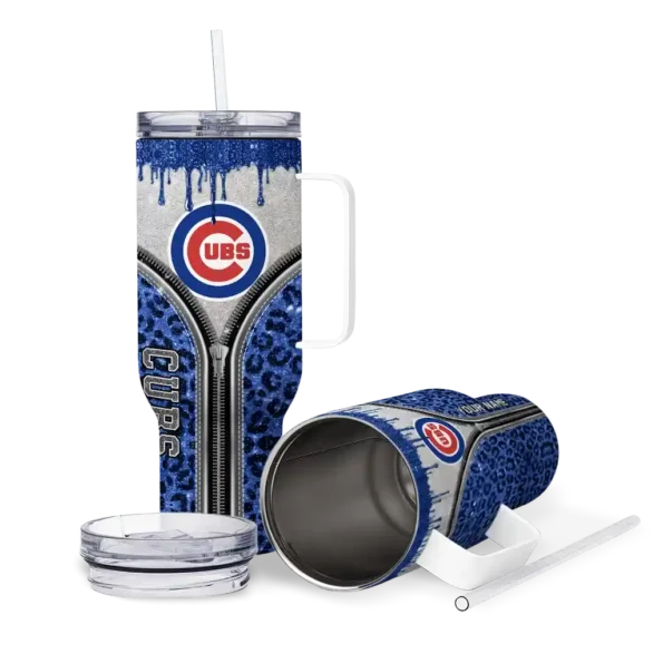 custom chicago cubs leopard zipper blue curved tumbler high quality 1 1.webp