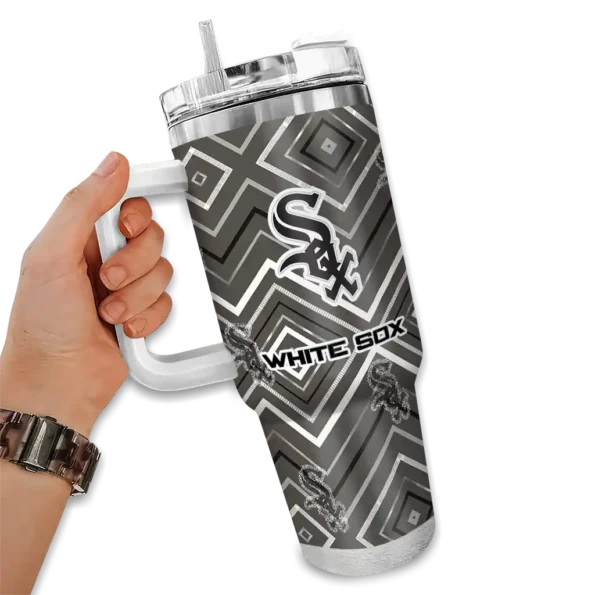 custom chicago white sox bold diamonds black curved tumbler fashion forward 1 1.webp