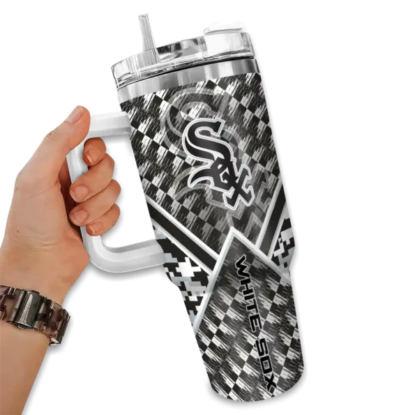 custom chicago white sox chevron angle black curved tumbler fashion forward 1 1.webp