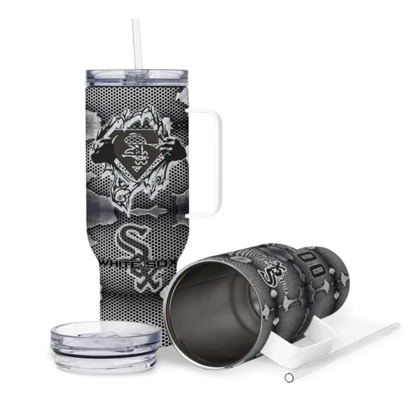 custom chicago white sox superman shield black gray curved tumbler high quality 1 1.webp