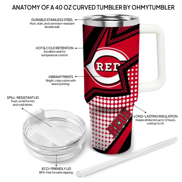 custom cincinnati reds arrow burst red curved tumbler new arrival 1 1.webp