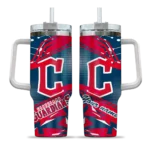 custom cleveland guardians abstract paths navy blue curved tumbler best selling 1 1.webp