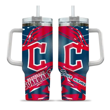 custom cleveland guardians abstract paths navy blue curved tumbler best selling 1 1.webp