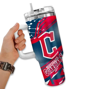 custom cleveland guardians abstract paths navy blue curved tumbler fashion forward 1 1.webp
