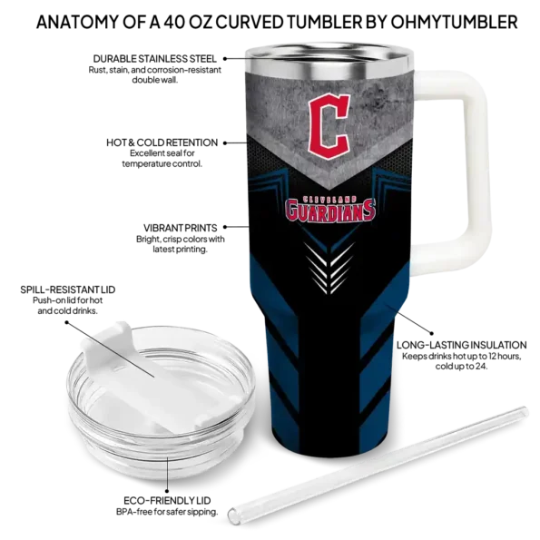 custom cleveland guardians arrow armor navy blue black curved tumbler new arrival 1 1.webp