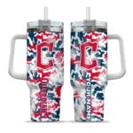 custom cleveland guardians camo mashup navy blue white curved tumbler best selling 1 1.webp