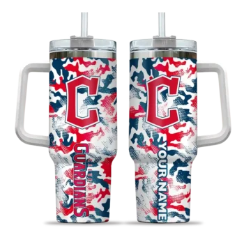 custom cleveland guardians camo mashup navy blue white curved tumbler best selling 1 1.webp