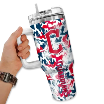 custom cleveland guardians camo mashup navy blue white curved tumbler fashion forward 1 1.webp
