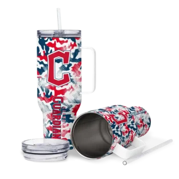 custom cleveland guardians camo mashup navy blue white curved tumbler high quality 1 1.webp