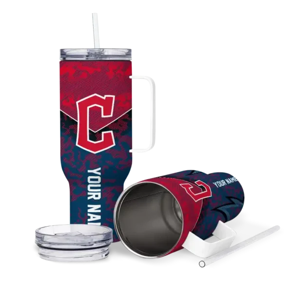 custom cleveland guardians chevron stripe navy blue curved tumbler high quality 1 1.webp