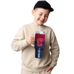 custom cleveland guardians chevron stripe navy blue curved tumbler best selling 1 1.webp