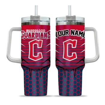 custom cleveland guardians hex texture navy blue curved tumbler best selling 1 1.webp