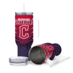 custom cleveland guardians hex texture navy blue curved tumbler best selling 1 1.webp