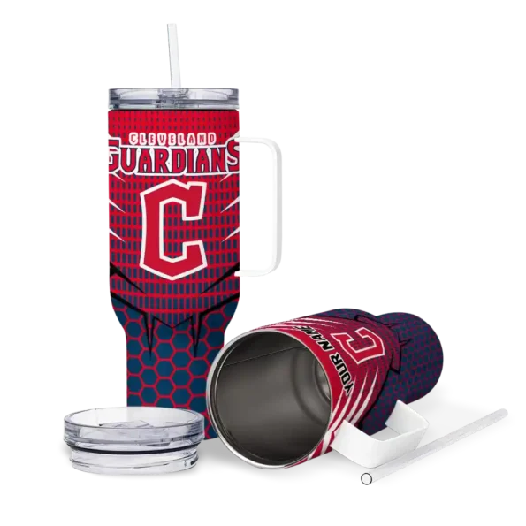 custom cleveland guardians hex texture navy blue curved tumbler high quality 1 1.webp
