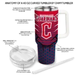 custom cleveland guardians hex texture navy blue curved tumbler best selling 1 1.webp