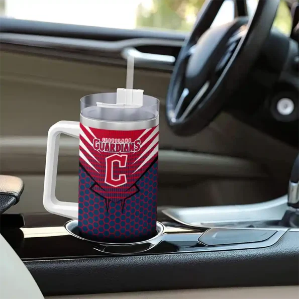 custom cleveland guardians hex texture navy blue curved tumbler trendy 1 1.webp