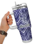 custom colorado rockies bold diamonds blue curved tumbler best selling 1 1.webp