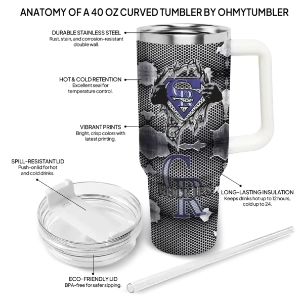 custom colorado rockies superman shield blue gray curved tumbler new arrival 1 1.webp