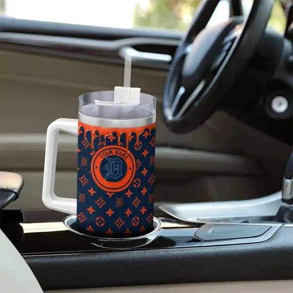 custom detroit tigers bullseye drips navy curved tumbler trendy 1 1.webp