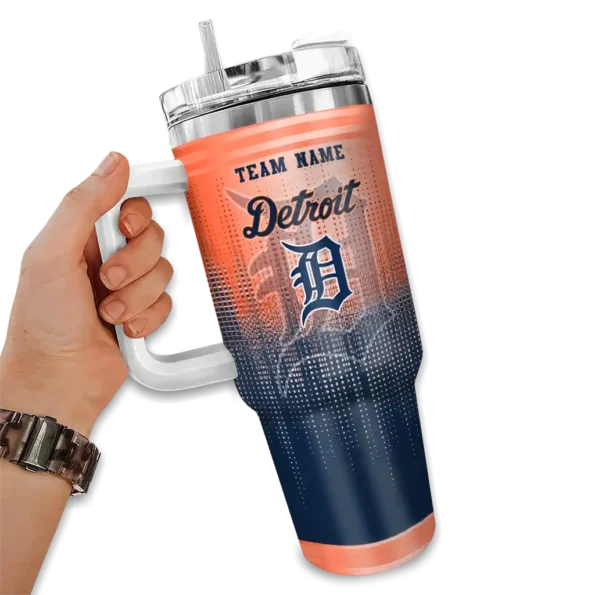 custom detroit tigers gradient dots navy curved tumbler fashion forward 1 1.webp