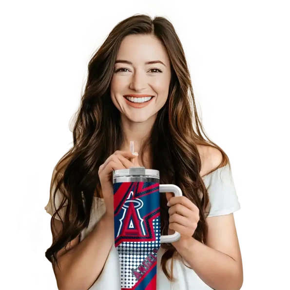 custom los angeles angels arrow burst blue curved tumbler premium grade 1 1.webp