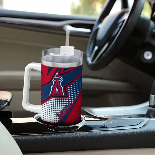 custom los angeles angels arrow burst blue curved tumbler trendy 1 1.webp