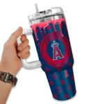 custom los angeles angels bullseye drips blue curved tumbler best selling 1 1.webp