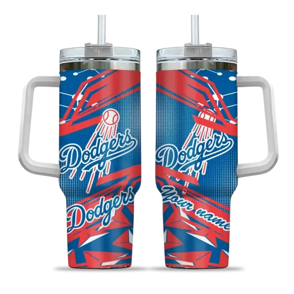 custom los angeles dodgers abstract paths blue curved tumbler best selling 1 1.webp