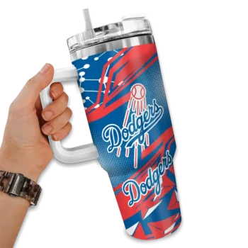 custom los angeles dodgers abstract paths blue curved tumbler fashion forward 1 1.webp