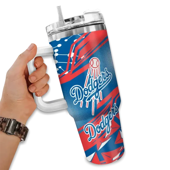 custom los angeles dodgers abstract paths blue curved tumbler fashion forward 1 1.webp