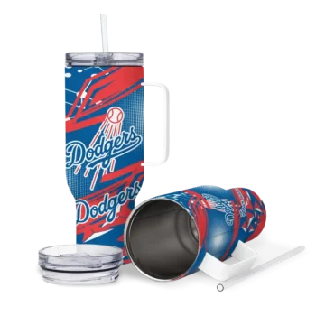 custom los angeles dodgers abstract paths blue curved tumbler high quality 1 1.webp