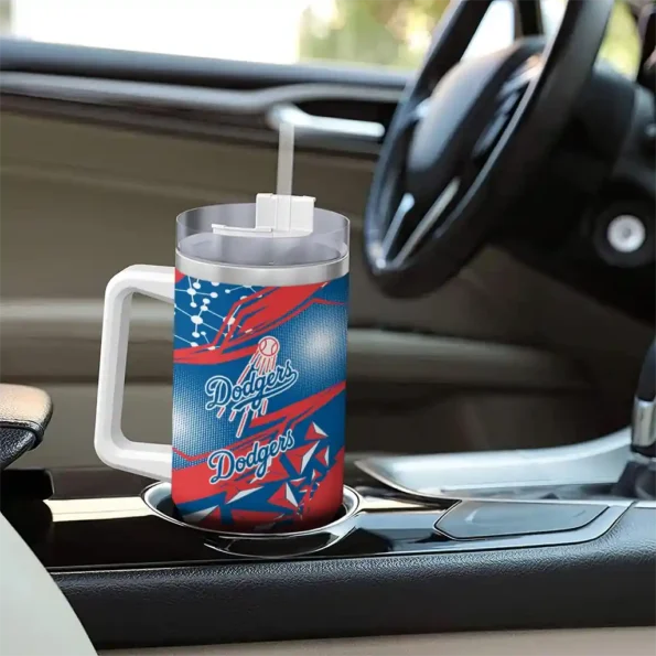 custom los angeles dodgers abstract paths blue curved tumbler trendy 1 1.webp