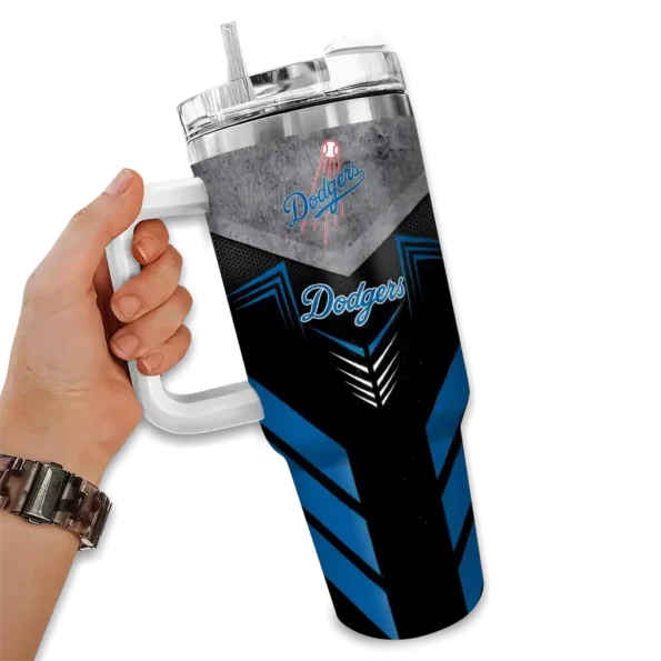 custom los angeles dodgers arrow armor blue black curved tumbler fashion forward 1 1.webp