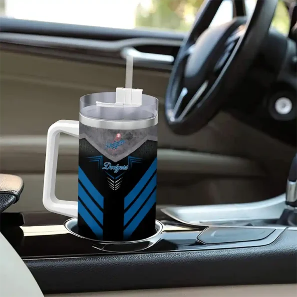 custom los angeles dodgers arrow armor blue black curved tumbler trendy 1 1.webp