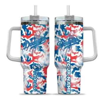 custom los angeles dodgers camo mashup blue white curved tumbler best selling 1 1.webp