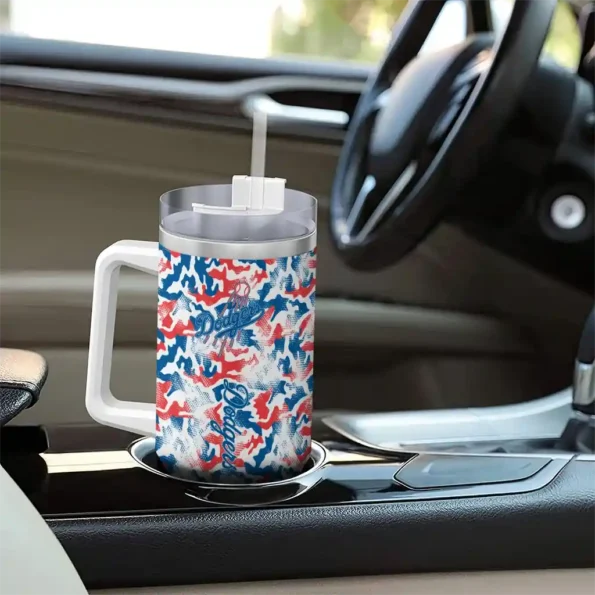 custom los angeles dodgers camo mashup blue white curved tumbler trendy 1 1.webp