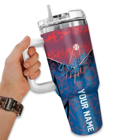 custom los angeles dodgers chevron stripe blue curved tumbler fashion forward 1 1.webp