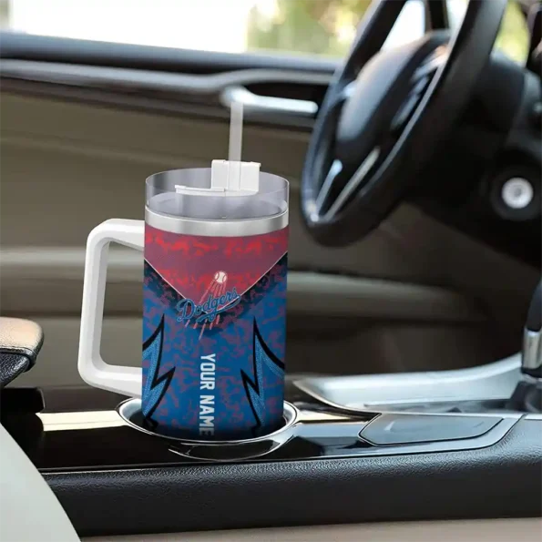 custom los angeles dodgers chevron stripe blue curved tumbler trendy 1 1.webp