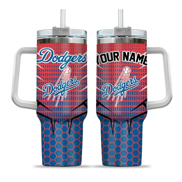custom los angeles dodgers hex texture blue curved tumbler best selling 1 1.webp