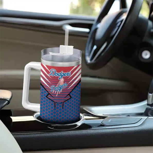 custom los angeles dodgers hex texture blue curved tumbler trendy 1 1.webp