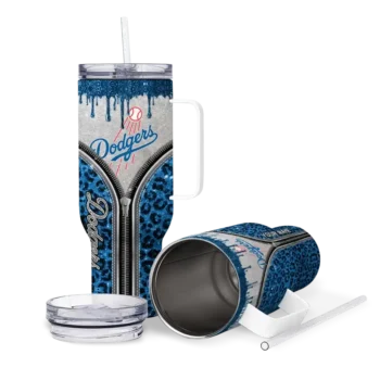 custom los angeles dodgers leopard zipper blue curved tumbler high quality 1 1.webp