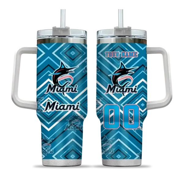 custom miami marlins bold diamonds blue curved tumbler best selling 1 1.webp