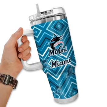 custom miami marlins bold diamonds blue curved tumbler fashion forward 1 1.webp